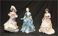 Three Royal Doulton lady figures