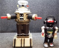 (2) Vintage Battery-Powered Toy Robots