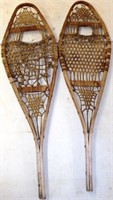 Antique Weathered Wooden Snowshoes