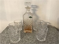 Shannon Crystal  Decanter & Six glasses