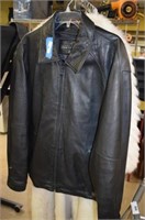 Perry Ellis Portfolio Leather Jacket Sz XL