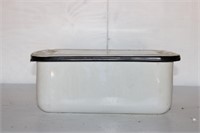 13 INCH W X 9 INCH D ENAMELWARE STORAGE BIN