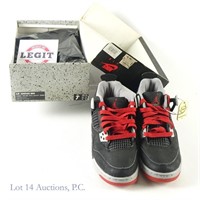 1989 Nike Air Jordan 4 OG Black Cement (S 6) (COA)