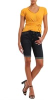 (N) Mavi Women's Karly Mid Rise Bermuda Shorts