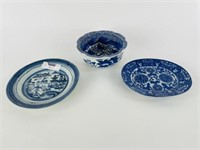 Canton China Plate, Chinese Bowl & Underplate