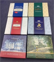 6 Boxed White House Ornaments From 2000 - 2005