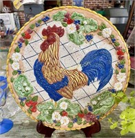 LARGE ROOSTER PLATTER - NOT DISPLAY