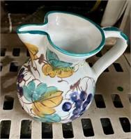 HAND PAINTED POTTERY PITCHER
