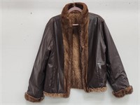 Vintage faux leather fur lined / reversible Hong
