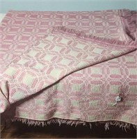 Clinch Valley Blanket Mills coverlet pink and