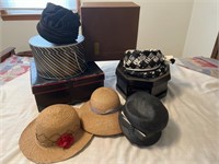 Vintage hat and hat box collection