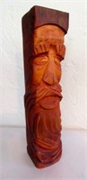 Hand Carved Wooden Post