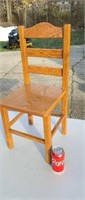 Oak child straight back chair