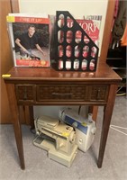 3 SEWING MACHINES & ASSORTED BOOKS