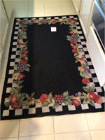 Touch of Class Apples black fruit 5'x6"x3'6" rug