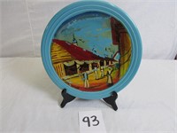 French Quarter Painted Plate by Maggie Hartnet