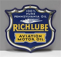 RICHLUBE AVIATION SHIELD ADVERTISING SIGN