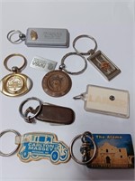 Bag Lot of Various Key Chains- Adv. , Knife and