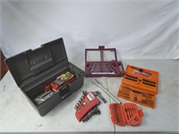 Assortment of tool kits including 40 piece tap