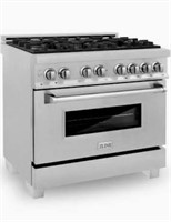 New Line RG36 Stainless Gas Range -missing parts