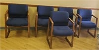 (5) WAITING ROOM CHAIRS, BLUE