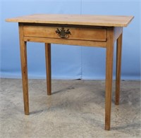 19th C French Country Pine Work Table with Drawer