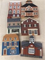 Cats meow buildings signed FALINE handcrafted t