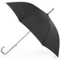 New Totes Automatic Stick Umbrella Swiss Dot