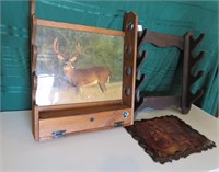 2 Gun Racks & Deer Picture