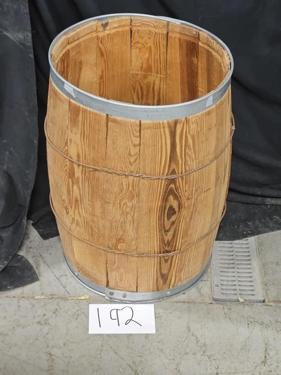 Wooden Barrel 19" Tall