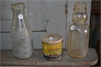 Milk bottles and oyster container
