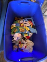 Tote of stuffed animals