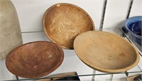 3 Wooden Bowls