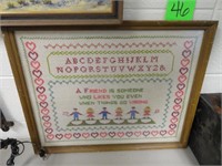 Vintage Framed Embroidery