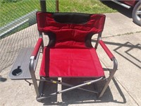Extra Wide Folding Camp Chair with Fold Up End