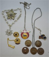 Group of Lady's Masonic Pins & Jewelry