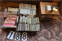 3 Flats of CD’s, VHS movies & Cassettes