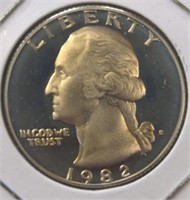 Proof 1982 s. Washington quarter