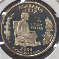 Proof 2003s Alabama quarter