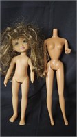 Vintage '66 Barbie Doll (Missing Head) & MGA Doll