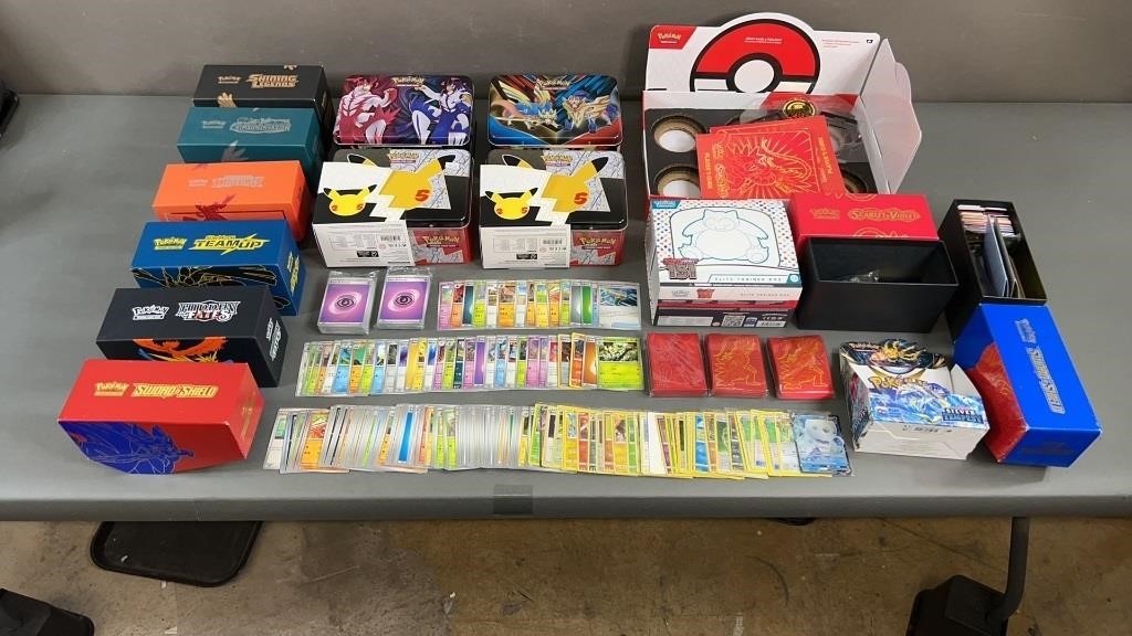 Lrg Lot EMPTY Pokemon Boxes w/ Some Cards