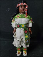 Vintage Hard Plastic Native American Indian Doll