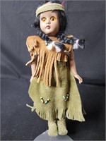 Vintage Hard Plastic Native American Doll