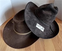 (2) Felt Cowboy Hats