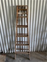 Vintage Wooden Folding Ladder