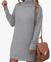 New (Size S) Women Sweater Dress Rib Knit