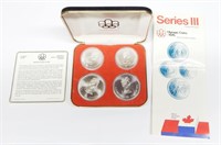 CANADA - 1976 4-COIN SILVER OLYMPIC SET