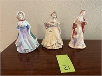 3 Lady Figurines Paragon Miss Susan, Royal