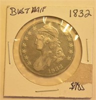 1832 Capped Bust Half Doller - Small Letters
