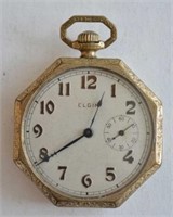 Antique Elgin Octagon Case Pocket Watch